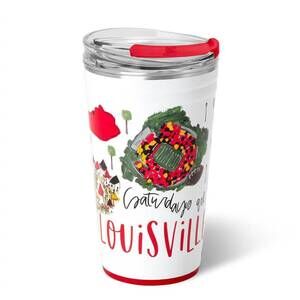 NEW SWIG saturdays in louisville party cup in white multicolor